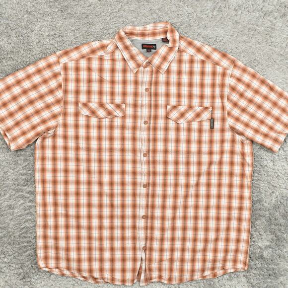 Wolverine Men's 2XL Button Shirt Short Sleeve Plaid Multicolor Breathable Work P - Picture 7 of 8